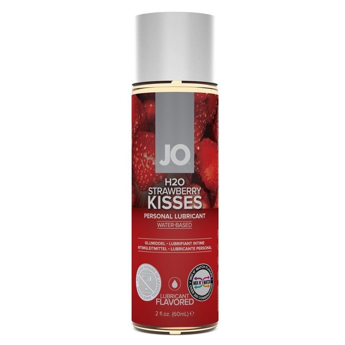 Вкусовой лубрикант Flavored Strawberry Kiss, 60 мл (JO20118) - купить в  секс-шопе Incognito