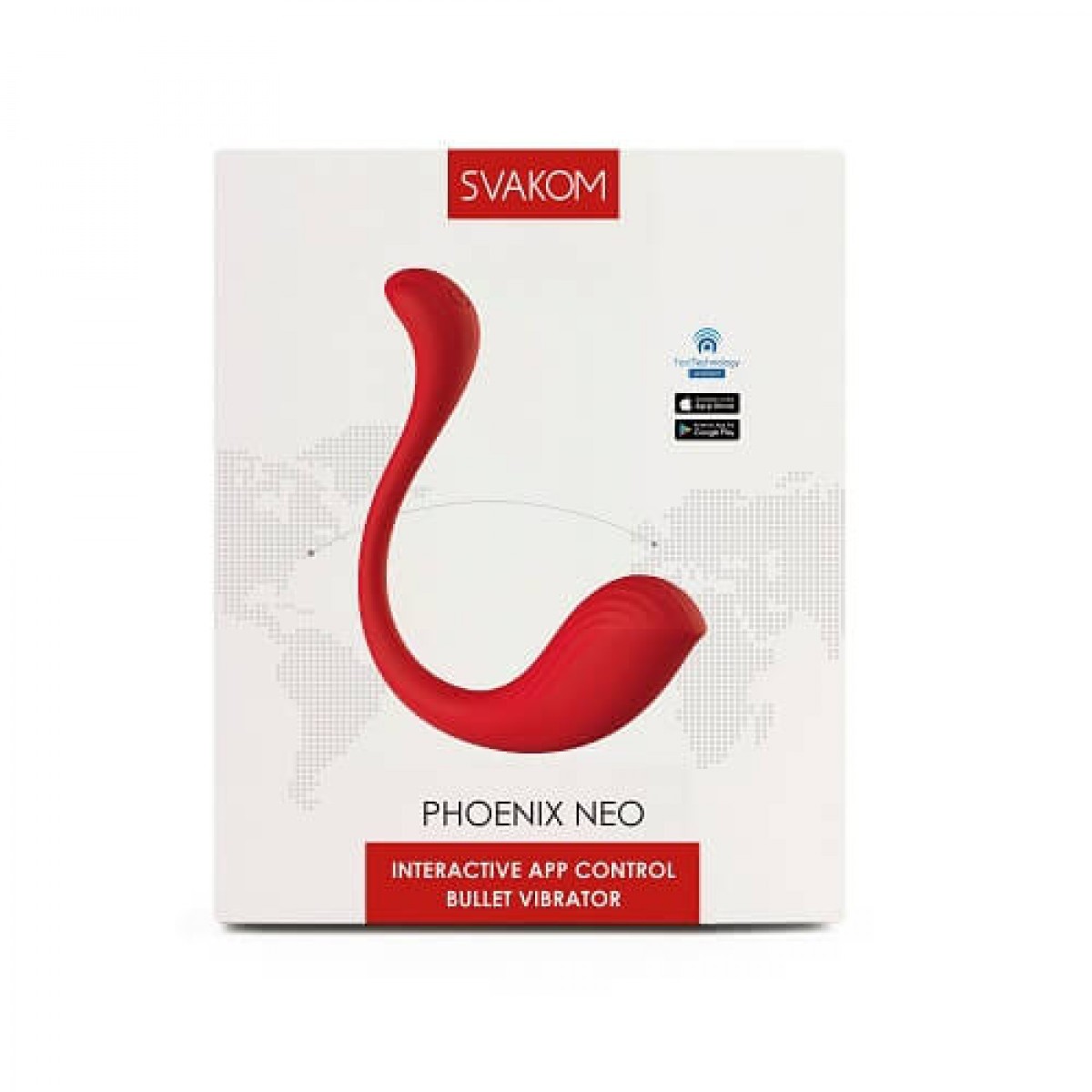 Интерактивный вибратор Svakom Phoenix Neo, красный S94 - Svakom - Вибрирующие яйца - Купить