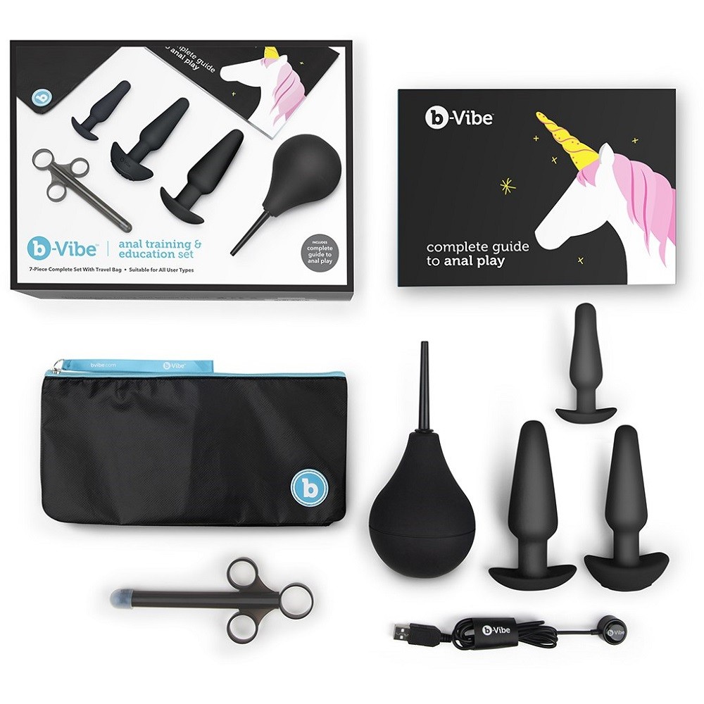 Набор для анального секса 5 предметов B-Vibe Anal Education Set Black  (BV-012-BLK) - купить в секс-шопе Incognito