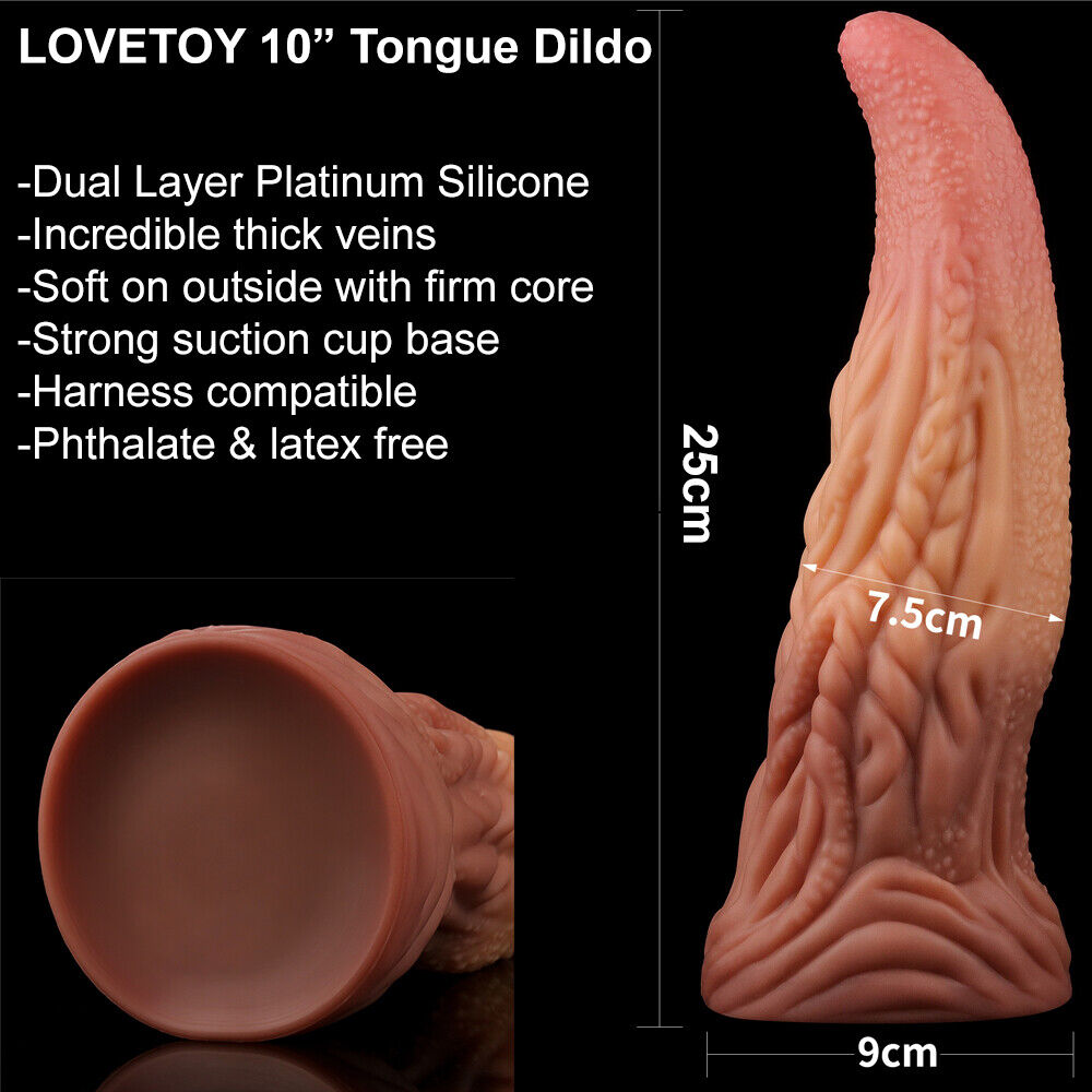 Фаллоимитатор гигантский язык Platinum Silicone Tongue 10