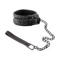 Ошейник с поводком Collar with leash, эко-кожа 
