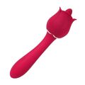 Вибромассажёр 2 в 1 Rose PRO 6 Red 