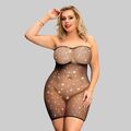 Платье-сетка со стразами "Cleo" Black, XXL 