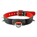 Ошейник «Бритва» с шипами, кожа 