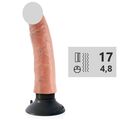 Вибромассажёр King Cock 7" Vibrating Cock Flesh 