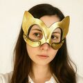 Маска кошки, золотая 