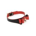 Ошейник с поводком «Бантик», черный/красный 