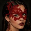 Маска ажурная красная «Марго» 