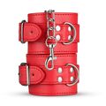 Наручники из искусственной кожи, красный 
