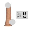 Вибромассажёр с мошонкой на присоске Love Toy 8'' "Поуэр Бэйсикс" 