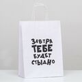 Пакет «Завтра тебе будет стыдно», 24 х 10,5 х 32 см 