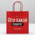 Пакет подарочный «Ого! Какой подарок», 22 × 22 × 11 см 
