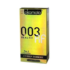 Презервативы ультратонкие анатомические Okamoto 003 Real Fit 10 шт 