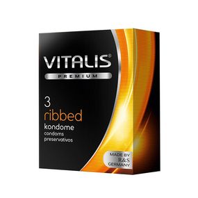 Презервативы ребристые Vitalis Ribbed, 3 шт 