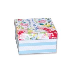 Подарочная коробка с цветам, S 