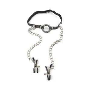 Кляп с зажимами на соски Fetish Fantasy 