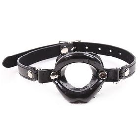 Кляп-кольцо для минета в виде чёрных губ, Цвет: Чёрный 