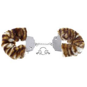 Наручники с мехом «Тигр» Furry Love Cuffs, Цвет: Коричневый 