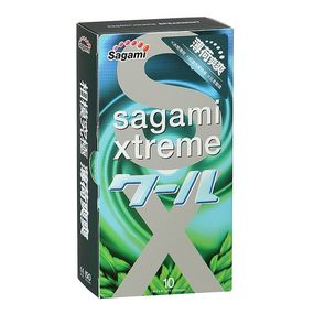 Презервативы с охлаждающим эффектом Sagami Xtreme Spearmint, 10 шт 