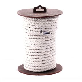 Верёвка белая из хлопка на катушке, 10 м 