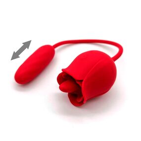 Вибромассажёр 2 в 1 "Rose PRO 9" 