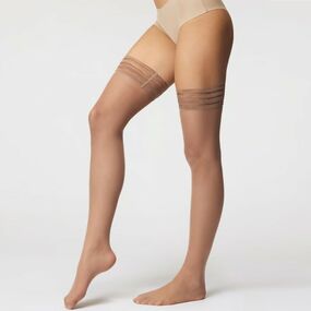 Чулки "Calze Lux-202" Beige, 1/2, Размер чулок/колготок: 1/2, Цвет: Бежевый 