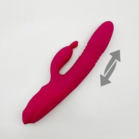 Вибромассажер-кролик c пульсацией Hopper red 