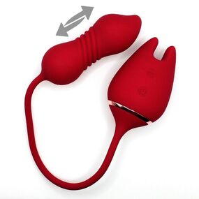 Вибромассажёр 2 в 1 Wonder Lady Red 