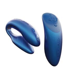 Уценка. Вибромассажёр для пар We-Vibe Chorus Blue с приложением и пультом 