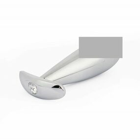 Анальная пробка с реалистичной головкой, белый кристалл, Цвет: Серебряный/Белый 