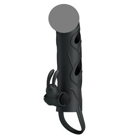 Насадка с клиторальным стимулятором и вибропулей 