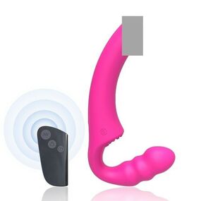 Страпон с вибрацией и пультом управления "Slimline", Цвет: Розовый 