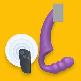 Уценка. ⚠️ Безремневой вибрострапон с пультом Slimline Purple 