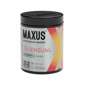 Презервативы гладкие (факел) MAXUS Sensual, 15 шт 