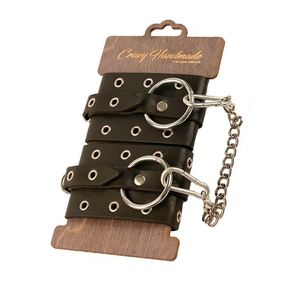 Оковы кожаные с люверсами 