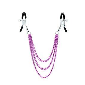 Зажимы на соски с цепочкой, фиолетовый 