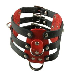 Ошейник «Полоски», кожа 