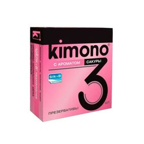 Уценка. Презервативы Kimono с ароматом сакуры, 3 шт 