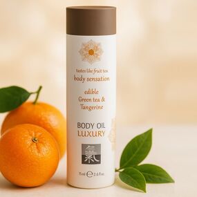 Съедобное масло для тела «Зеленый чай и Мандарин», 75 мл 