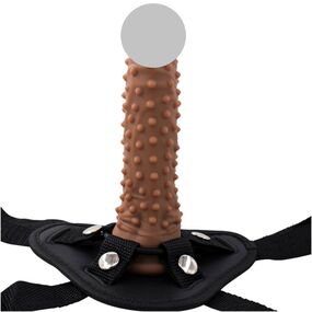 Полый страпон-фалопротез с пупырышками на трусиках 