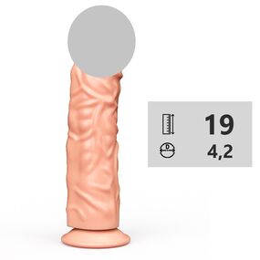 Фаллоимитатор на присоске Love Toy №100500, Цвет: Телесный 