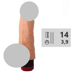 Вибромассажёр-реалистик №111700, Цвет: Телесный 