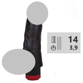 Вибромассажёр-реалистик № 411700, Цвет: Чёрный 