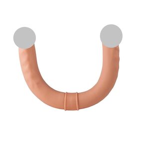 Фаллоимитатор реалистичный двусторонний, Цвет: Телесный 