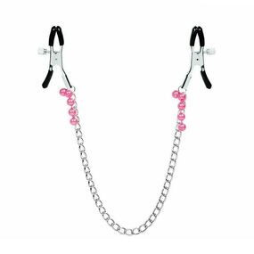 Зажимы на соски с цепочкой, серебристый 