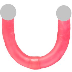 Фаллоимитатор двусторонний гелевый, Цвет: Розовый 