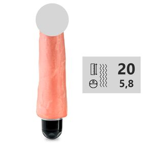 Вибромассажёр King Cock 8" Vibrating Stiffy Tan 