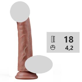 Фаллоимитатор Nature Brown Cock 9.0" 