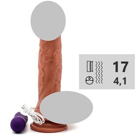 Фаллоимитатор с вибрацией Dual Layer №2 