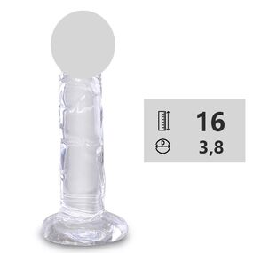 Фаллоимитатор прозрачный King Cock Clear 6" 